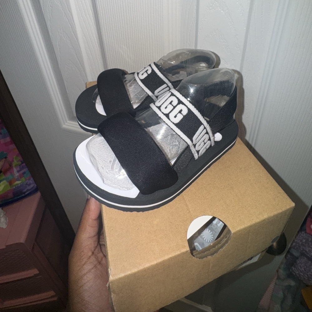 UGG Black and Gray Sandals